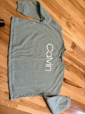 Calvin Klein Sage Green Logo Crewneck